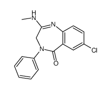 7-chloro-3,4-dihydro-2-methylamino-4-phenyl-5H-1,4-benzodiazepine-5-one Structure