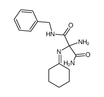 2-Amino-2-(cyclohexylidenamino)malonsaeure-benzylamid Structure