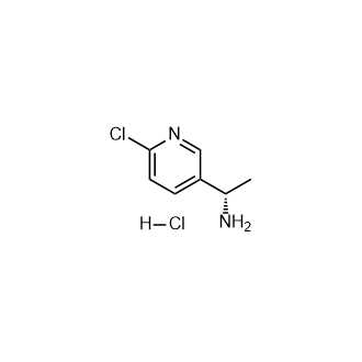 (S)-1-(6-氯吡啶-3-基)乙-1-胺盐酸盐结构式