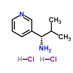 (1S)-2-Methyl-1-(3-pyridinyl)-1-propanamine dihydrochloride结构式