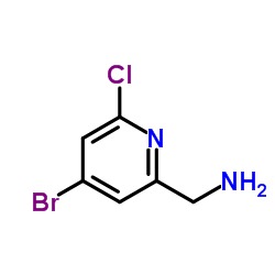 1-(4-Bromo-6-chloro-2-pyridinyl)methanamine Structure