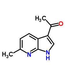 1-(6-Methyl-1H-pyrrolo[2,3-b]pyridin-3-yl)ethanone结构式