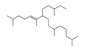 2,6,10,14-tetramethyl-7-(3-methylpentyl)pentadec-5-ene结构式
