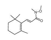 (2E)-N-methoxy-N-methyl-3-(2,6,6-trimethyl-1-cyclohexen-1-yl)-2-propenamide结构式
