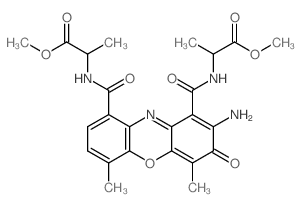 Alanine,N,N'-[(2-amino-4,6-dimethyl-3-oxo-3H-phenoxazine-1,9-diyl)dicarbonyl]bis-,dimethyl ester (9CI) picture