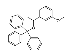 ((1-(3-methoxyphenyl)ethoxy)methanetriyl)tribenzene Structure