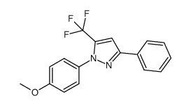 1-(4-methoxyphenyl)-3-phenyl-5-(trifluoromethyl)-1H-pyrazole结构式