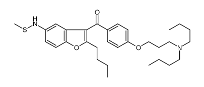 (2-butyl-5-methylsulfanylamino-benzofuran-3-yl)-[4-(3-dibutylamino-propoxy)-phenyl]-methanone Structure