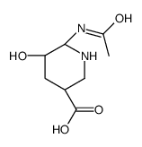 3-Piperidinecarboxylicacid,6-(acetylamino)-5-hydroxy-,[3R-(3alpha,5alpha,6beta)]-(9CI) Structure