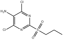 4,6-二氯-2-(丙基磺酰基)嘧啶-5-胺结构式