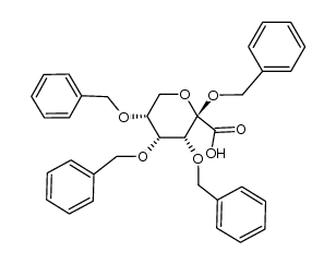 (2S,3R,4R,5R)-2,3,4,5-tetrakis(benzyloxy)tetrahydro-2H-pyran-2-carboxylic acid结构式