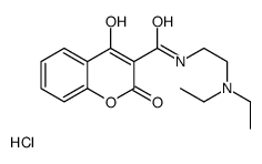 diethyl-[2-[(4-hydroxy-2-oxochromene-3-carbonyl)amino]ethyl]azanium,chloride Structure