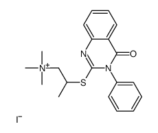 trimethyl-[2-(4-oxo-3-phenylquinazolin-2-yl)sulfanylpropyl]azanium,iodide Structure