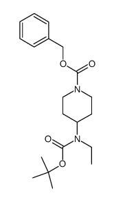 4-(tert-Butoxycarbonyl-ethyl-amino)-piperidine-1-carboxylic acid benzyl ester结构式