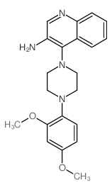 3-Quinolinamine,4-[4-(2,4-dimethoxyphenyl)-1-piperazinyl]- Structure