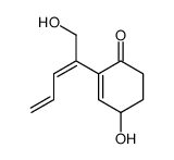 4-Hydroxy-2-((E)-1-hydroxymethyl-buta-1,3-dienyl)-cyclohex-2-enone Structure