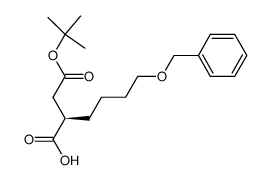 (2R)-2-(tert-butoxycarbonylmethyl)-6-(phenylmethoxy) hexanoic acid结构式