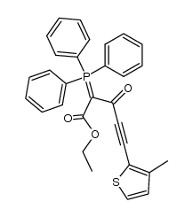 ethyl 5-(3-methyl-2-thienyl)-3-oxo-2-triphenylphosphoranylidenepent-4-ynoate Structure