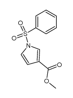 methyl 1-(benzenesulfonyl)pyrrole-3-carboxylate结构式