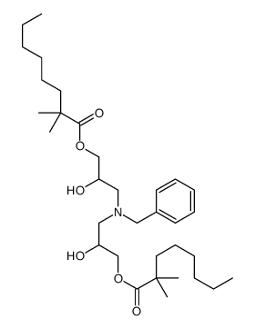 4-benzyl-2,6-dihydroxy-4-aza-heptylene bis(2,2-dimethyloctanoate) structure