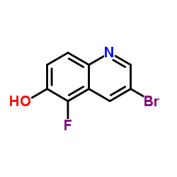 3-bromo-5-fluoroquinolin-6-ol structure