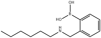 2-(己基氨基甲基)苯硼酸结构式