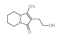8-(2-hydroxyethyl)-7-methyl-1,6-diazabicyclo[4.3.0]non-7-en-9-one结构式