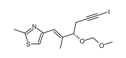 (S,E)-4-(6-iodo-3-(methoxymethoxy)-2-methylhex-1-en-5-yn-1-yl)-2-methylthiazole结构式
