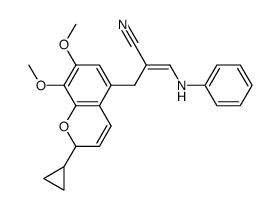 (RS)-3-anilino-2-(2-cyclopropyl-7,8-dimethoxy-2H-1-benzopyran-5-yl-methyl)acrylonitrile Structure