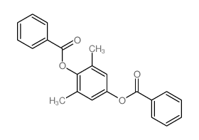 1,4-Benzenediol,2,6-dimethyl-, 1,4-dibenzoate structure