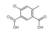 2-chloro-4-methyl-5-carboxybenzenesulfinic acid结构式