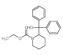 ethyl 2-(hydroxy-diphenyl-methyl)piperidine-1-carboxylate结构式