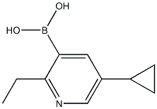 2-Ethyl-5-(cyclopropyl)pyridine-3-boronic acid结构式