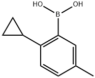 (2-cyclopropyl-5-methylphenyl)boronic acid结构式