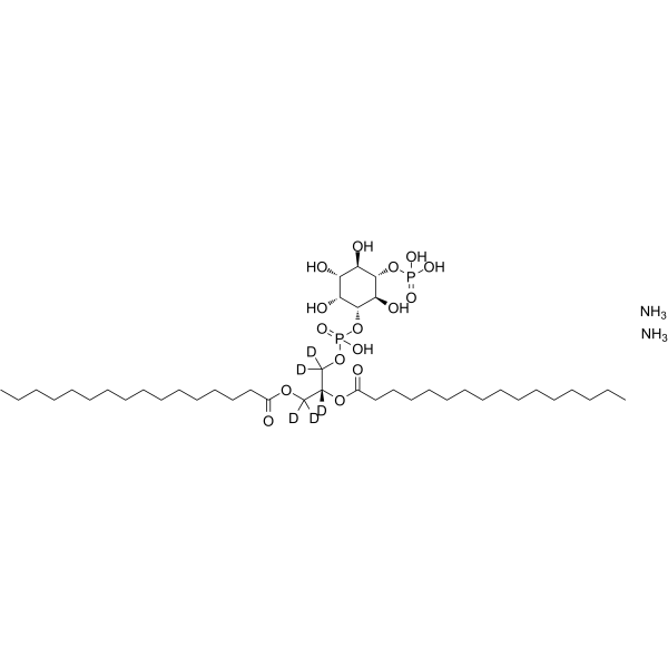 (Rac)-16:0 PI(5)P-d5 ammonium Structure