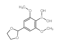 (4-(1,3-DIOXOLAN-2-YL)-2,6-DIMETHOXYPHENYL)BORONIC ACID structure