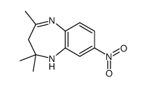 2,2,4-trimethyl-8-nitro-1,3-dihydro-1,5-benzodiazepine结构式