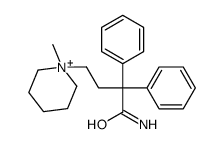 4-(1-methylpiperidin-1-ium-1-yl)-2,2-diphenylbutanamide Structure