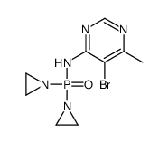 N-[bis(aziridin-1-yl)phosphoryl]-5-bromo-6-methylpyrimidin-4-amine结构式
