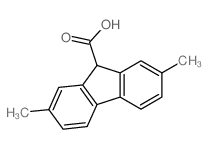 9H-Fluorene-9-carboxylicacid, 2,7-dimethyl-结构式