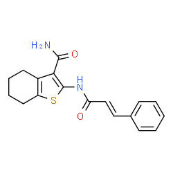 2-cinnamamido-4,5,6,7-tetrahydrobenzo[b]thiophene-3-carboxamide结构式