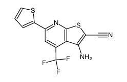 3-AMINO-6-THIOPHEN-2-YL-4-TRIFLUOROMETHYL-THIENO[2,3-B]PYRIDINE-2-CARBONITRILE picture