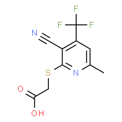 {[3-cyano-6-methyl-4-(trifluoromethyl)pyridin-2-yl]thio}acetic acid Structure