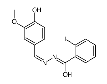 2-iodo-N'-[(E)-(3-methoxy-4-oxocyclohexa-2,5-dien-1-ylidene)methyl]benzohydrazide结构式