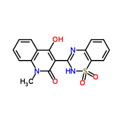3-(1,1-Dioxido-2H-1,2,4-benzothiadiazin-3-yl)-4-hydroxy-1-methyl-2(1H)-quinolinone结构式