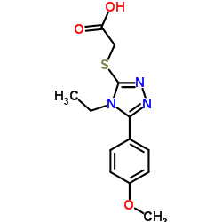 [4-ETHYL-5-(4-METHOXY-PHENYL)-4H-[1,2,4]TRIAZOL-3-YLSULFANYL]-ACETIC ACID结构式