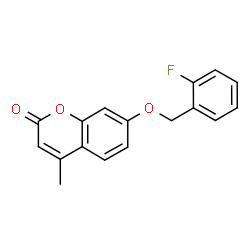 7-[(2-fluorophenyl)methoxy]-4-methylchromen-2-one structure