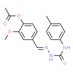 2-methoxy-4-(2-{[(4-methylphenyl)amino]carbonothioyl}carbonohydrazonoyl)phenyl acetate picture