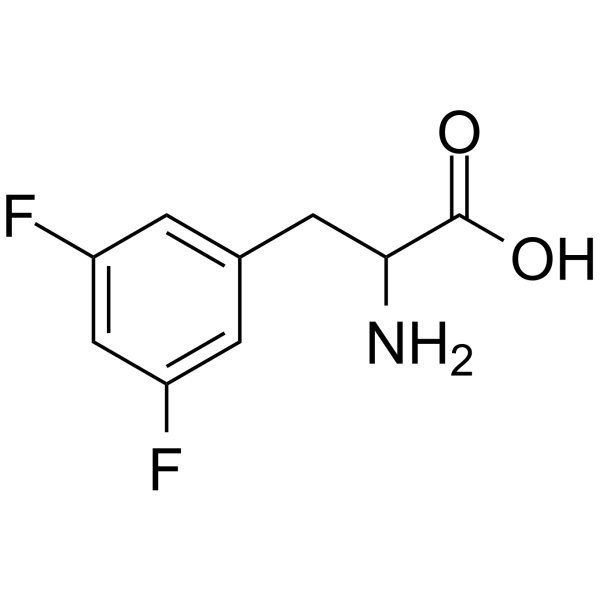 DL-3,5-二氟苯丙氨酸结构式