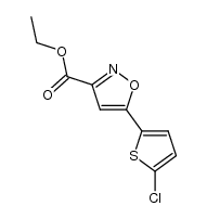 ethyl 5-(5-chlorothiophen-2-yl)isoxazole-3-carboxylate结构式